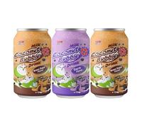 RICO Coconut Milk Bubble Taiwanese Drink 350g - Assorted 2 Flavours - Taro & Brown Sugar Milk Tea - Asian Beverage - Ready to Drink Milk Beverage - Chewy Boba (3 Cans)