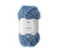 Rico creative bubble washing sponge yarn Blue