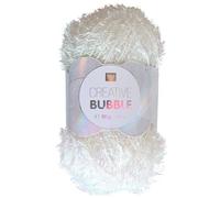Rico creative bubble washing sponge yarn White Iridescent