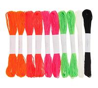 Rico Design Cotton YARN, 10 Fluo embroidery threads - Multicolored