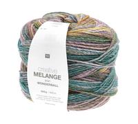 Rico Design Creative Melange Aran Wonderball Colour 17, Gradient Wool Needle Size 5 mm for Knitting or Crocheting, Wool 200 g Ball