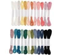 Rico Design Embroidery Thread Set, 24 Pieces, Pastel Colors, 8 M