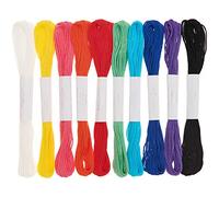 Rico Design Embroidery Thread Set of 10 6-Thread Embroidery Thread 8.0 m Running Length Suitable All Year Round Ideal for Crafts and Creative Projects Rainbow