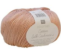 Rico-Design Essentials Cotton Silk Cashmere DK 50 g for Crochet and Knitting, Summer Yarn with Cotton Silk and Cashmere 003 Powder