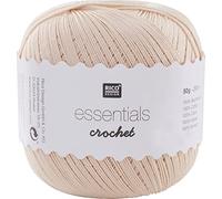 Rico Design ESSENTIALS CROCHET BEIGE, 100% Cotton, 7.5 x 7.5 x 8 cm