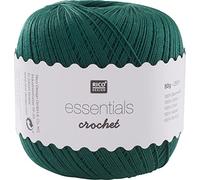Rico Design ESSENTIALS CROCHET FIR GREEN, 100% Cotton, 7.5 x 7.5 x 8 cm