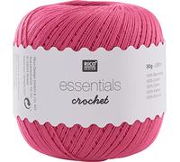 Rico Design ESSENTIALS CROCHET FUCHSIA, 100% Cotton, 7.5 x 7.5 x 8 cm