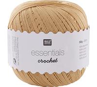 Rico Design ESSENTIALS CROCHET GOLD, 100% Cotton, 7.5 x 7.5 x 8 cm