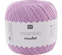 Rico Design ESSENTIALS CROCHET LILAC, 100% Cotton, 7.5 x 7.5 x 8 cm