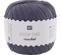 Rico Design ESSENTIALS CROCHET MOUSE GREY, 100% Cotton, 7.5 x 7.5 x 8 cm