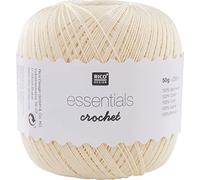 Rico Design ESSENTIALS CROCHET VANILLA, 100% Cotton, 7.5 x 7.5 x 8 cm