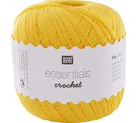 Rico Design ESSENTIALS CROCHET YELLOW, 100% Cotton, 7.5 x 7.5 x 8 cm