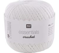 Rico Design ESSENTIALS CROCHET WHITE, 100% Cotton, 7.5 x 7.5 x 8 cm