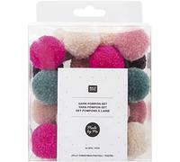 Rico Design Jolly Xmas Pastell Multicolored Wool Pompoms
