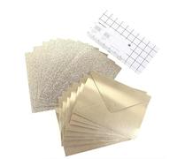 Rico Design Set of cards and envelopes with glitter - Gold and Glitter