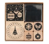 Rico Design Stamp Set Modern Christmas, Wood, Nature