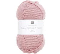 Rico Essentials Baby Alpaca and Merino Aran Yarn 004 Pink 50g