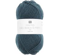 Rico Essentials Baby Alpaca and Merino Aran Yarn 008 Teal 50g