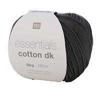 Rico Essentials Cotton DK 107 Dark Grey 50g