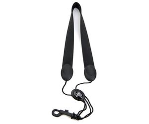 Rico Fabric Saxophone Strap Black with Plastic Snap Hook