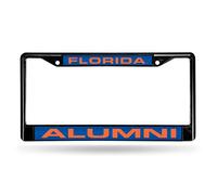 Rico Industries 767345133120 NCAA Florida Gators Alumni Laser Cut Inlaid Standard Chrome License Plate Frame,Black,6" x 12.25"