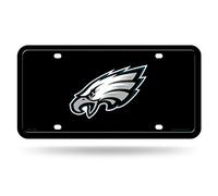RICO INDUSTRIES, INC. Eagles Black Primary Logo Metal Plate Black