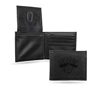 Rico Industries Laser Engraved Billfold Wallet, New York Knicks, Black, 3.5" x 4.25"
