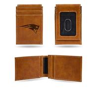 Rico Industries Laser Engraved Front Pocket Wallet, New England Patriots Brown