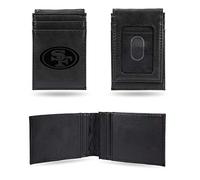 Rico Industries Laser Engraved Front Pocket Wallet, San Francisco 49ers, Black