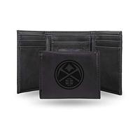 Rico Industries Laser Engraved Trifold Wallet, Denver Nuggets,Black