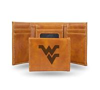 Rico Industries Laser Engraved Trifold Wallet, West Virginia Mountaineers, 3.25 x 4, Brown