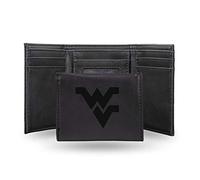Rico Industries Laser Engraved Trifold Wallet, West Virginia Mountaineers, Black, 3.25" x 4"