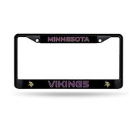 Rico Industries Minnesota Vikings Authentic Metal Black License Plate Frame Auto Truck Car
