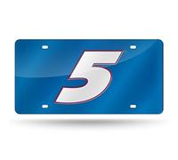 Rico Industries NASCAR Kyle Larson #5 12" x 6" Laser Cut Tag for Car/Truck/SUV - Automobile Décor