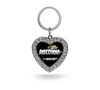Rico Industries NASCAR Racing Daytona International Speedway Rhinestone Heart Keychain