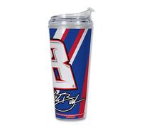 Rico Industries NASCAR Racing Kyle Busch 24oz Acrylic Tumbler with Hinged Lid, Officially Licensed Double Wall Tumbler with Straw