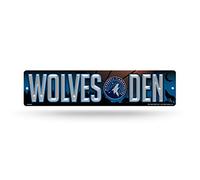 Rico Industries NBA 16-Inch Plastic Street Sign Décor, Minnesota Timberwolves