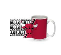 Rico Industries NBA Basketball Chicago Bulls 15 oz White Ceramic Coffee Mug
