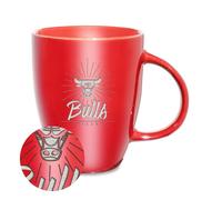 Rico Industries NBA Basketball Chicago Bulls Sunburst 18oz Laser Engraved Ceramic Lustre Mug
