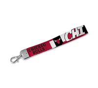 Rico Industries NBA Basketball Chicago Bulls Wrist Lanyard Key Chain, Cute Wristlet Strap Keychain Holder for Women Men Car Keys ID Badges Card Wallet Phone Camera