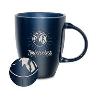 Rico Industries NBA Basketball Minnesota Timberwolves Sunburst 18oz Laser Engraved Ceramic Lustre Mug