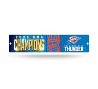 Rico Industries NBA Basketball Oklahoma City Thunder 2025 NBA Champions Plastic 4" x 16" Street Sign