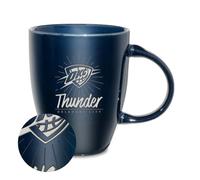 Rico Industries NBA Basketball Oklahoma City Thunder Sunburst 18oz Laser Engraved Ceramic Lustre Mug