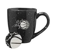 Rico Industries NBA Basketball Orlando Magic Alternate 16 oz Team Color Laser Engraved Speckled Ceramic Coffee Mug