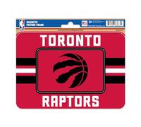 Rico Industries NBA Basketball Toronto Raptors Stripes Magnetic Picture Frame (5"x6.75") & Magnet Combo Set - Home Décor - Regrigerator, Office, Kitchen