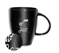 Rico Industries NBA Basketball Utah Jazz Sunburst 18oz Laser Engraved Ceramic Lustre Mug