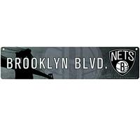 Rico Industries NBA Brooklyn Nets 16-Inch Plastic Street Sign Décor