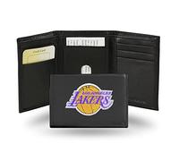Rico Industries NBA Embroidered Leather Trifold Wallet, Los Angeles Lakers,Team Color,3.25 x 4.25-inches