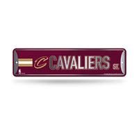 Rico Industries NBA Oklahoma City Thunder Home Décor Metal Street Sign (4" x 15") - Great for Home, Office, Bedroom, & Man Cave - Made