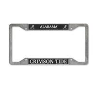 Rico Industries NCAA Alabama Crimson Tide Pewter License Plate Frame 12" x 6"